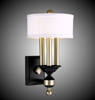 Kensington Four Light Wall Sconce in Old Brass (183|WS5401-36G-ST-GL)