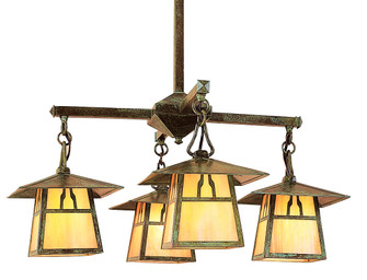 Carmel Four Light Chandelier in Satin Black (37|CCH-8/4DM-BK)