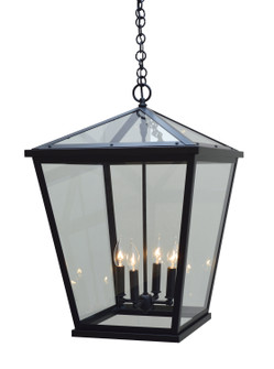 Devonshire Four Light Pendant in Satin Black (37|DEH-17CLR-BK)