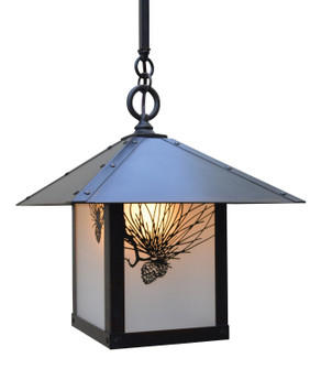 Evergreen One Light Pendant in Satin Black (37|ESH-12AOF-BK)