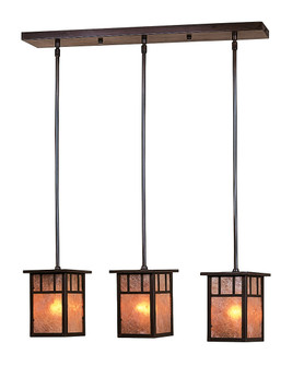 Huntington Three Light Pendant in Rustic Brown (37|HICH-4L/3AWO-RB)