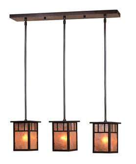 Huntington Three Light Pendant in Rustic Brown (37|HICH-4L/3ECR-RB)