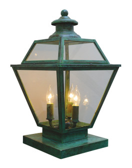 Inverness Three Light Column Mount in Verdigris Patina (37|INC-10GRCLR-VP)