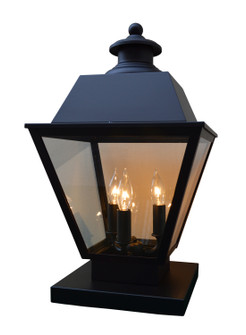 Inverness Three Light Column Mount in Satin Black (37|INC-10MRCLR-BK)