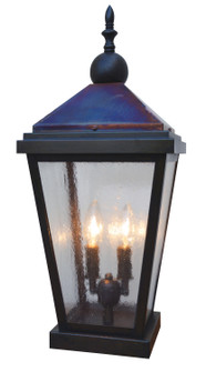 Lancaster Two Light Column Mount in Mission Brown w/ Raw Copper (37|LAC-9CS-MB/RC)