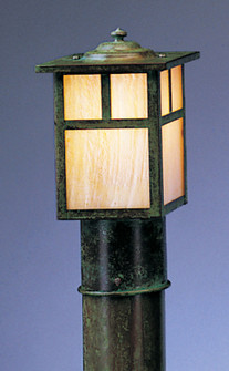 Mission One Light Outdoor Post Lamp in Verdigris Patina (37|MP-5TGW-VP)