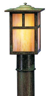 Mission One Light Outdoor Post Lamp in Verdigris Patina (37|MP-6TGW-VP)