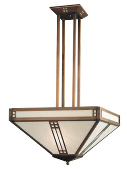 Prairie Four Light Chandelier in Mission Brown (37|PCH-18CR-MB)