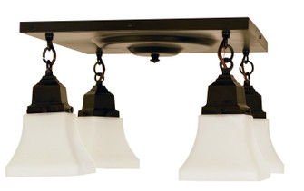 Ruskin Four Light Ceiling Mount in Antique Copper (37|RCM-4-AC)