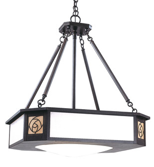 Saint Clair Four Light Chandelier in Satin Black (37|SCCH-21AM-BK)