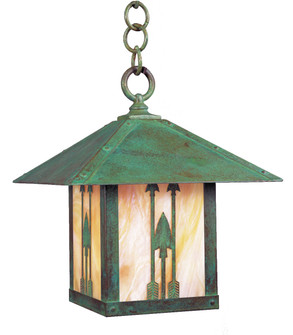 Timber Ridge One Light Pendant in Antique Brass (37|TRH-12ASGW-AB)
