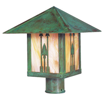 Timber Ridge One Light Post Mount in Verdigris Patina (37|TRP-12ARAM-VP)