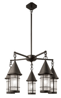 Valencia Five Light Chandelier in Mission Brown (37|VCH-7/5CS-MB)
