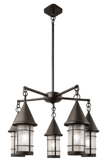Valencia Five Light Chandelier in Satin Black (37|VCH-7/5TN-BK)