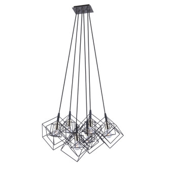 Artistry Six Light Chandelier in Matte Black & Polished Nickel (78|AC11119PN)