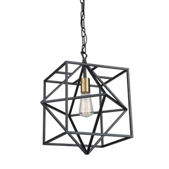 Roxton One Light Pendant in Matte Black & Harvest Brass (78|AC11201)