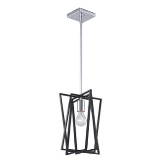 Middleton One Light Pendant in Matte Black & Polished Chrome (78|AC11381)