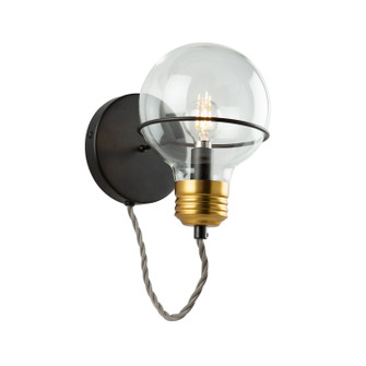 Martina One Light Wall Sconce in Black and Brushed Brass (78|AC11721BK)