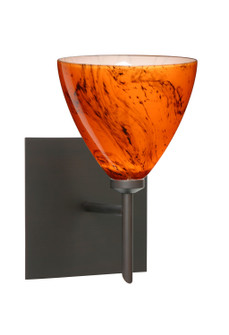 Mia One Light Wall Sconce in Bronze (74|1SW-1779HB-BR-SQ) Mia One Light Wall Sconce in Bronze (74|1SW-1779HB-BR-SQ)