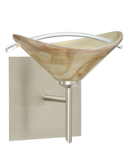 Hoppi One Light Wall Sconce in Satin Nickel (74|1SW-181305-SN-SQ)