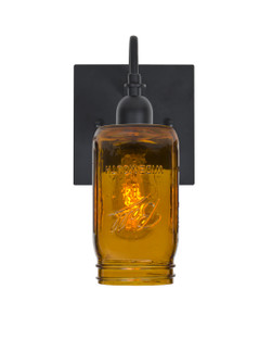 Milo One Light Wall Sconce in Black (74|1WG-MILO4AM-EDIL-BK)