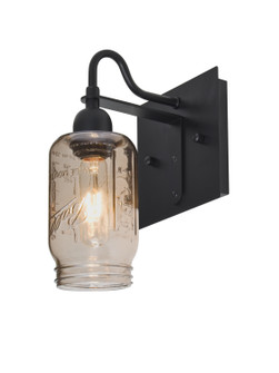 Milo One Light Wall Sconce in Black (74|1WG-MILO4SM-BK)