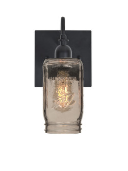 Milo One Light Wall Sconce in Black (74|1WG-MILO4SM-EDIL-BK)