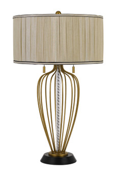 LaVal Two Light Table Lamp in Antique Brass/Black (225|BO-2859TB)