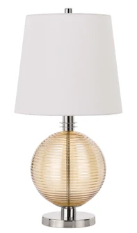 Salisbury One Light Table Lamp in Brushed Steel/Amber (225|BO-3005TB)