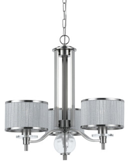 Abaco Three Light Chandelier in Brushed Steel (225|FX-3522/3)