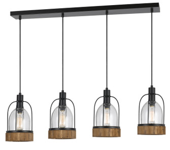 BEACON Four Light Chandelier in Wood/Dark Bronze (225|FX-3584-4)