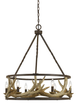 ANTLER Six Light Chandelier in Rust (225|FX-3618-6)