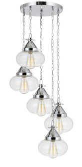 Maywood Five Light Pendant in Chrome (225|FX-3624-5P) Maywood Five Light Pendant in Chrome (225|FX-3624-5P)