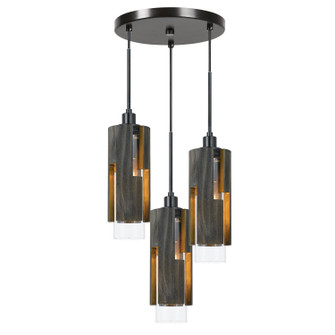 Three Light Chandelier in Wood (225|FX-3641-3)