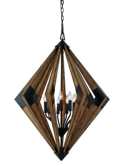 Arezzo Nine Light Chandelier in Wood (225|FX-3679-9)