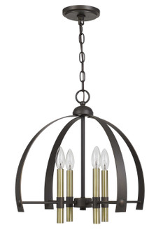 Utica Four Light Chandelier in Antique Brass/Bronze (225|FX-3713-4) Utica Four Light Chandelier in Antique Brass/Bronze (225|FX-3713-4)