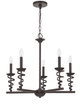 Forbach Five Light Chandelier in Texture Black (225|FX-3746-5)