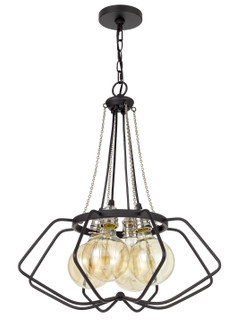 Laude Four Light Chandelier in Black/Chrome (225|FX-3750-4)