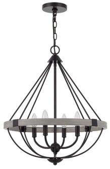 Somersworth Four Light Chandelier in White Washed / Black (225|FX-3770-4)