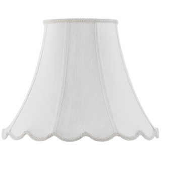 Piped Scallop Bell Shade in White (225|SH-8105/12-WH)