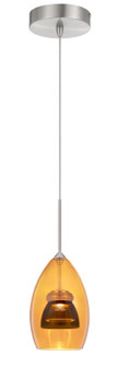 Dimmable with Lutron Brand Dimmers: DVCL-153P, SCL LED Mini Pendant in Amber/Smoke (225|UP-128-AM-SMOCL)