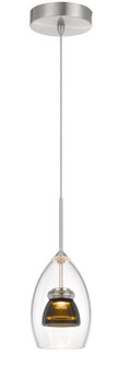 Dimmable with Lutron Brand Dimmers: DVCL-153P, SCL LED Mini Pendant in Smoked (225|UP-128-CL-SMOCL)