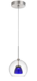 Dimmable With Lutron Brand Dimmers: Dvcl-153P, Scl LED Mini Pendant in Clear Blue (225|UP-335-CL-BLUCL)