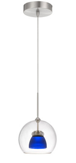 Dimmable with Lutron Brand Dimmers: DVCL-153P, SCL LED Mini Pendant in Frosted Blue (225|UP-335-CL-BLUFR)
