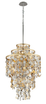 Ambrosia Seven Light Chandelier in Gold Silver Leaf & Stainless (68|215-47)