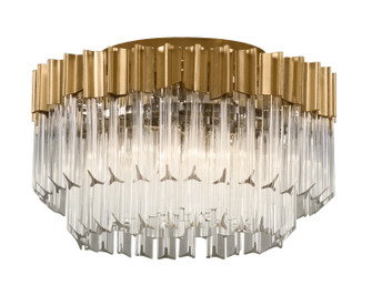 Charisma Three Light Semi Flush Mount in Gold Leaf W Polished Stainless (68|220-33)