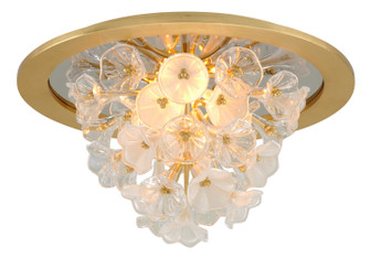 Jasmine Three Light Flush Mount in Gold Leaf (68|268-31)