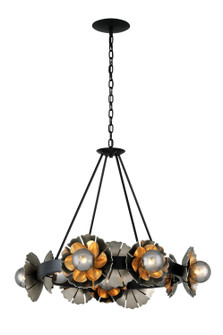 Magic Garden Ten Light Chandelier in Black Graphite Bronze Leaf (68|278-010)