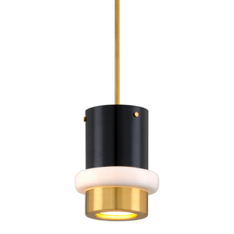 Beckenham One Light Pendant in Vintage Polished Brass/Black Brass (68|299-41)