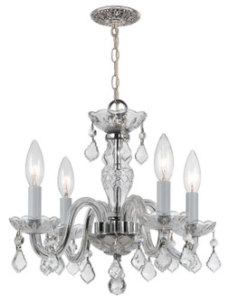 Traditional Crystal Four Light Mini Chandelier in Polished Chrome (60|1064-CH-CL-S)